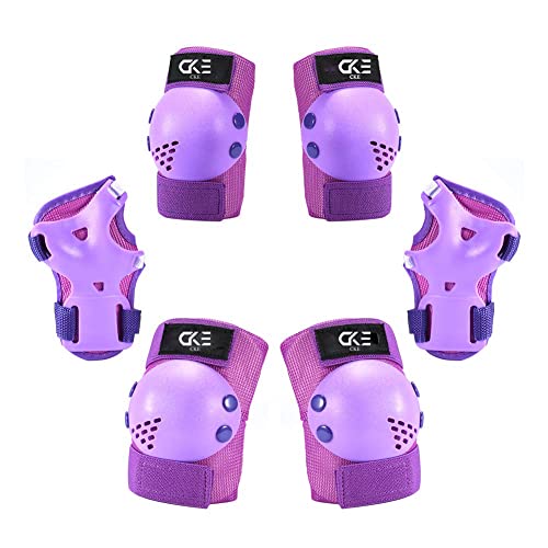 CKE Kids/Youth Knee and Elbow Pads Set - Protective Gear for Toddlers with Wrist Guards - Ideal for Skating, Cycling, Bike and Rollerblading