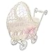Baby Shower Centerpiece Stroller Wicker Carriage Baby Shower Favor Decoration (Pink)