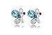 Iumer Diamond Butterfly Necklace Earrings Bracelet Three pcs set