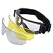 ZJchao Airsoft X800 Tactical Goggle Glasses Gx1000, Black/Yellow/Transparent