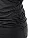 J.TOMSON Women's Batwing Sleeve Surplice Wrap Front Top CHARCOAL 2XL