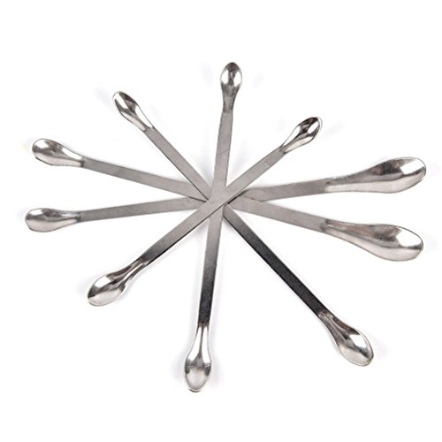 Stainless Steel Lab Spoon Lab Scoop, Buytra 4 Pack Lab Spatula with Double Spoon Head, 16, 18, 20, 22cm - Thumbnail 2