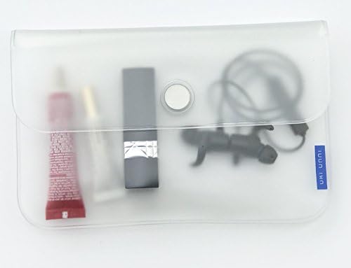UkiUnni Mini Travel Organizer Case, Clear Magnetic Pouch for Makeup Toiletries Small Electronics and Accessories (1Pack) - Men Women Girls