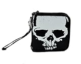 Death Skull CD / DVD / Disc Holder Wallet Case Holds 24 Discs