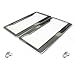 Lumenon License Plate Frame Stainless Steel Polished 2 Pack with Two Holes and Chrome Screw Caps