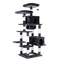 POTBY 80" Multi-Level Cat Tree Large Play House Climber Activity Centre Tower Stand Furniture, with Scratching Posts, Dangling Ball,Condo and Tunnel, Anti-toppling Device,Suit for Kittens Cats and Pet