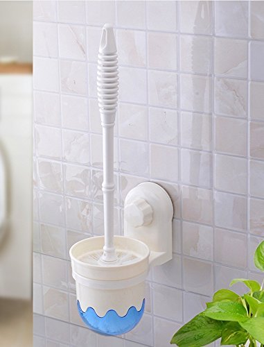 Moradiya Fresh Toilet Brush Bowl Cleaning with Wall Mounted Holder Set Bathroom