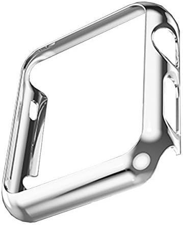 Guigong Apple Watch Case, Super Thin PC Plated Protective Bumper Case for Apple Watch Series 2 (silver 42mm)