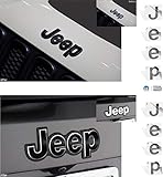 Reflective Concepts - JEEP Front and Rear Emblem Overlay Decal Stickers - 2015-2020 Jeep Renegade - (Color: Flat Black)