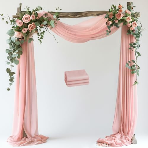 Wokceer Blush Wedding Arch Draping Fabric Backdrop