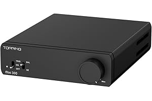 Topping Mini 300 Compact Desktop Power Amplifier 140W*2 TRS/RCA Input Fully Balanced Amplifier (Black)