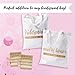 Bridesmaid Gifts Hair Tie Cards | Pink & Gold | Bachelorette Party Favors | Wedding Party and Bridal Shower Favors (10 pack)