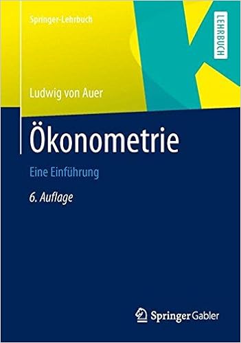 ökonometrie Eine Einführung Springer Lehrbuch German - 