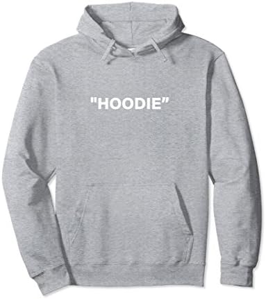 Unisex Cool Hype "HOODIE" Quotations Pullover Hoodie 2XL Heather Grey