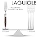 Uniharpa Laguiole Dinner Forks Flatware Steak Sets Stainless Steel Service for 6 With Pakkawood Handle and Gift Box