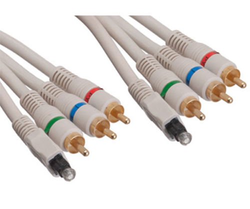 AYA 6Ft (6 Feet) Component Video Toslink Coaxial Cable YPbPr Triple RCA Male Male - Thumbnail 2