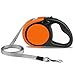 Fairwin Retractable Dog Leash, 16ft Dog Walking Leash with One Button Control and Ergonomic Hand Grip for Medium/Small Dogs(Orange-Black, 5M/16ft)