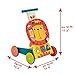 Labebe Wooden Push and Pull Toy, Activity Baby Walker, Toddler Learning Cart - Yellow Lion