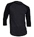 DREAM USA Men's Casual 3/4 Sleeve Baseball Tshirt Raglan Jersey Shirt C Gray/Black Medium