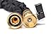 Gnome Garden Hose | Flexible Expandable Non-Kink Water Hose | Best in Class Reinforced USA Sized Solid Brass Connectors | On/Off Valve, Lightweight, Pocket Bag, Great Gift for Men or Women