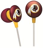 iHip NFF10200WR NFL Washington Redskins Mini Ear Buds, Red/Yellow