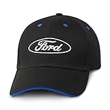 Mustang Ford Oval Logo Blue Bill Insert Black Baseball Cap,One Size Fits Most