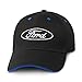 Mustang Ford Oval Logo Blue Bill Insert Black Baseball Cap,One Size Fits Most