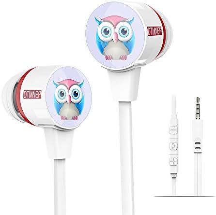 DTMNEP Kids Earphones Children Earbuds in ear headphone With owl design for tablets & phones-Perfect Children's Earbuds for School, Home and Travel