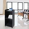 Podium Stand, Hostess Stand With Wheels, Portable Podium