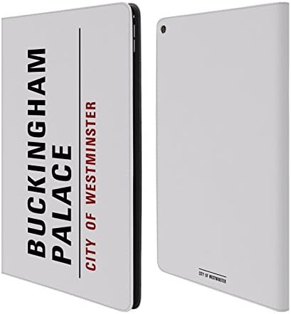 Official City Of Westminster Buckingham Palace Street Signs Leather Book Wallet Case Cover For Apple iPad Pro 12.9