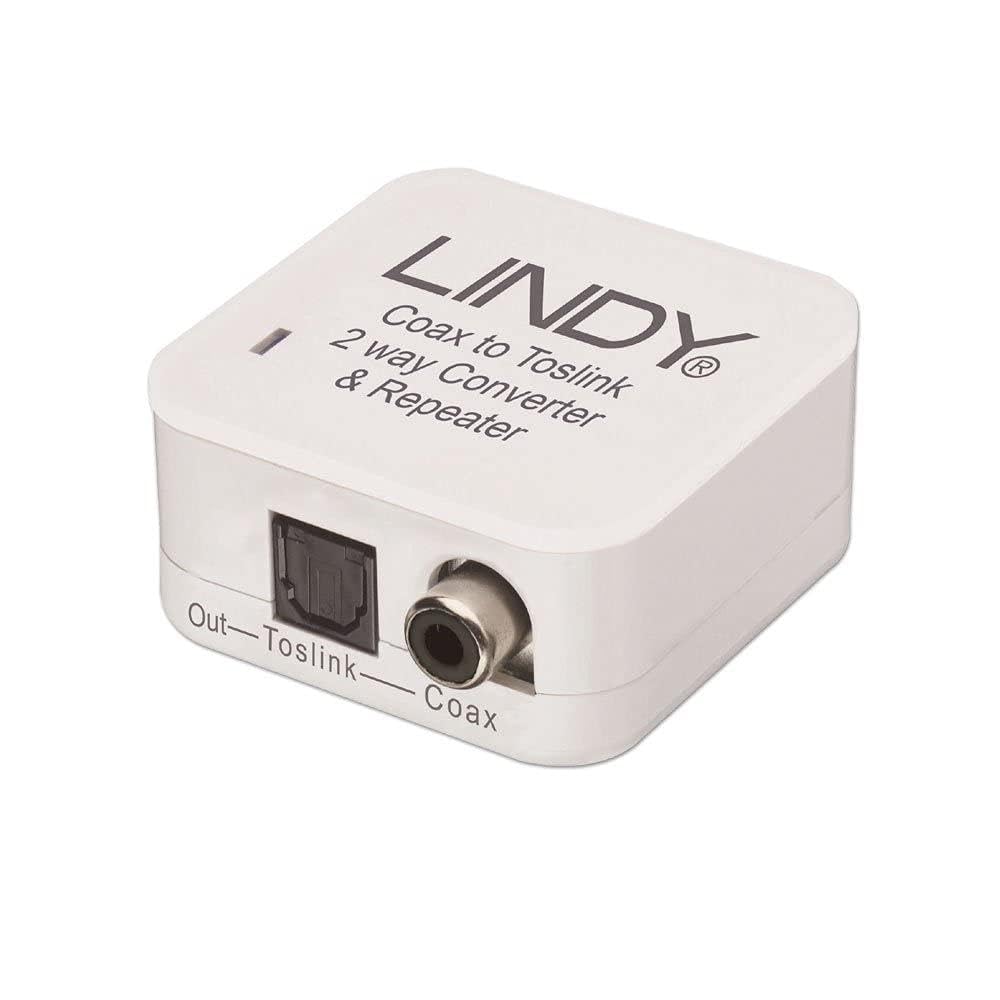 Lindy SPDIF Digital/Toslink Audio DAC Converter - Optical to 3.5mm Adapter, Digital to Analog Audio Converter, Optical to RCA/USB to SPDIF, Analog to Digital Converter