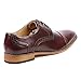 UVS20 Men's Burgundy Cap Toe Perforated Lace Up Oxford Dress Shoes