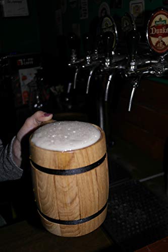 Wooden Beer Tankard Beer Mug Capacity: 20 oz (0.6 liters). Wooden Beer Stein - Wood Carving Beer Mug of Wood Eco Friendly Great Beer Gift Ideas Beer Mug for Men. Color Beige - Thumbnail 4