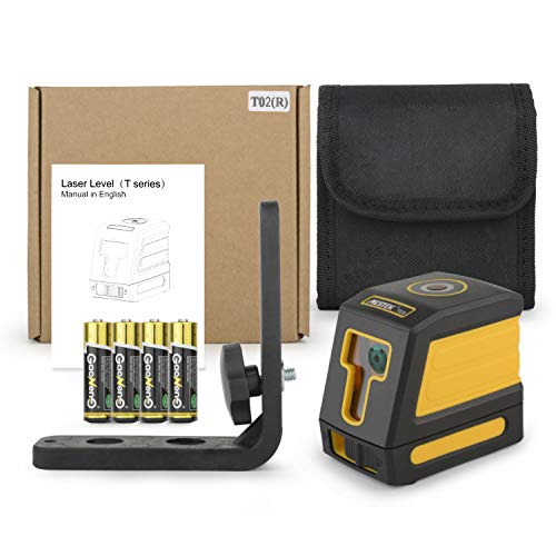Laser Level Green Line Level Self Leveling MESTEK 98ft Alignment Tools Cross Horizontal Vertical Lines Full Soft Rubber Covered Soft Carrying Pouch Batteries Magnetic Mount Base for Wall House Ceiling