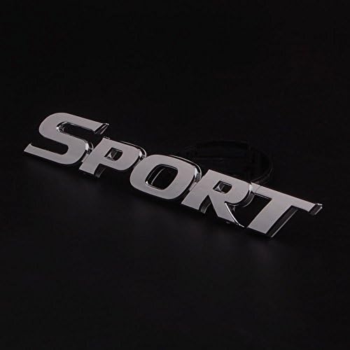 Buildent Auto Car ABS Chrome Badge Emblem Decal Sticker Trunk SPORT Silver Fit For Range Rover VW Golf Polo Passat GTI ect