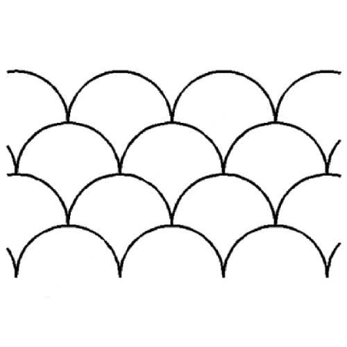 Quilting Creations Clam Shell Background Quilt Stencil at Amazon