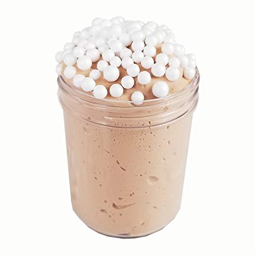 Mocha Frapp Scented Slime 4 oz Thick Butter Slime Handmade w/Foam Beads & Activator Package Stress Relief Party Favor