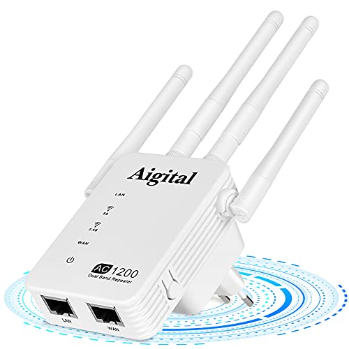 1200Mbps-WiFi-Repetidor-para-casa-Extensor-de-Red-WiFi-24GHz300-Mbps-867Mbps-5GHz-2-Puerto-Ethernet-Modo-Punto-de-Acceso-y-Repeater-Antenas-Externas-Compatible-con-Todos-los-routers-y-Fibra