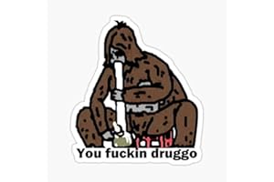 VO DESIGN Sassy The Sasquatch Fucking Druggo Big LEZ Show Sticker - Auto, Wall, Laptop, Cell, Truck Sticker for Windows, Cars, Trucks