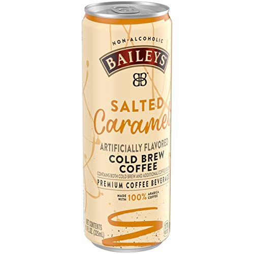 Baileys Non-Alcoholic Salted Caramel Flavored Cold Brew Coffee, 11 fl oz Can (Pack of 12)