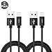 RoFI Compatible Phone Cable, [2Pack] 2FT Nylon Braided Fast Charging USB Cord Replcement for Phone X 8 8 Plus 7 7 Plus 6s 6s Plus 6 6 Plus 5 5S 5C SE Pad Air Mini and More (2 Pack Black, 2 FT) primary