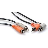 BRAND NEW HOSA CRA-201R 3 FOOT DUAL RCA (RIGHT ANGLE TO STRAIGHT) CABLE