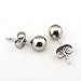 CARLWAY 5 Pairs Ball Stud Earrings Set for Men Women Hypoallergenic Stainless Steel Ear Studs