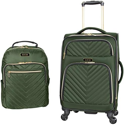 Kenneth Cole Reaction Women's Chelsea 2-Piece 20" Expandable 4-Wheel Carry-On Suitcase & Matching 15" Laptop Backpack, Olive 1 Kenneth Cole Reaction Women's Chelsea 2-Piece 20" Expandable 4-Wheel Carry-On Suitcase & Matching 15" Laptop Backpack, Olive