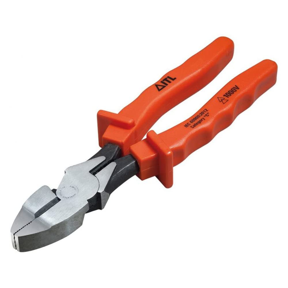 ITL Insulated Tools Insulated 9 5 /240mm Insulated Linesman Pliers – 1000V Rated VDE Certified Heavy-Duty Electrical Tool for Professional Use