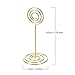 Shappy 12 Pack Table Number Card Holders Photo Holder Stands Place Paper Menu Clips, Circle Shape (Gold)