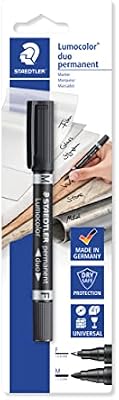 Lumocolor 348 Permanent Duo – nero, singolo, 0,6 & 1,5 mm