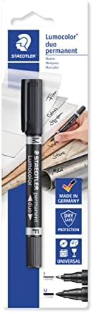 Lumocolor 348 Permanent Duo – nero, singolo, 0,6 & 1,5 mm