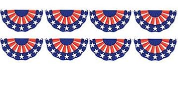 Amazon Com Patriotic Garland Decorations 2 Pack American Flag