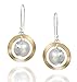 Graceful Two Tone Earrings 925 Sterling Silver and 14k Gold Filled Multi Circle Dangle Earrings